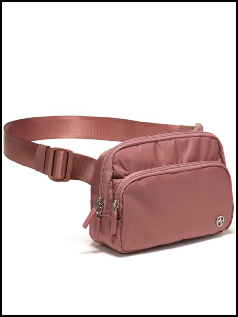 Nylon Crossbody Belt Bag Sling Fanny Pack 6-Pocket Adjustable Strap
